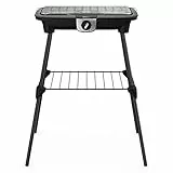Tefal EasyGrill XXL Barbecue elettrico con gambe, ampia superficie, riscaldamento rapido, termostato regolabile, cottura simultanea, uso interno ed esterno, antivento, prodotto in Francia BG921812