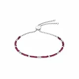 s.Oliver Bracciale da donna in acciaio inox, con perle di vetro, 24 cm, argento, in confezione regalo, 24, Acciaio inossidabile, Senza gemme