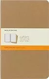 Moleskine Cahier Journal, Set 3 Quaderni con Pagina a Righe, Copertina in Cartoncino e Cucitura a Vista, Colore Marrone Avana, Dimensione Large 13 x 21 cm, 80 Pagine
