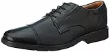 Clarks Berretto Lite, Oxford Uomo, Pelle Nera, 39.5 EU