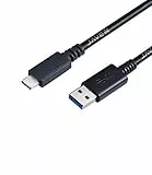 JAVEX Cavo USB di Tipo C [USB 3.1 Gen2 10Gpbs, E-Mark] | a USB Tipo A, 1M (3.3FT), Nero, omologato UL