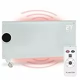 Klarstein Stufa Elettrica Basso Consumo 2000W, Termoconvettore con Rotelle, Termosifone Portatile a Parete con Termostato, Stufetta per Casa