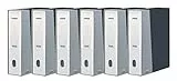 Favorit Raccoglitore Unico con Custodia e con Meccanismo a Leva, Formato Interno 23 x 33 Dorso 8 cm, Bianco, Pacco da 6