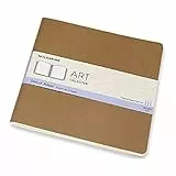Moleskine Art Cahier Sketch Album Blocco da Disegno, Carta per Matite, Carboncino, Penne Stilografiche e Pennarelli, Formato Square 19 x 19 cm, Copertina Morbida, Colore Marrone Avana, 88 Pagine