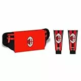 Naturaverde | MILAN Gift Set 2023 'Marsupio', Cofanetto Regalo con Shampoo 100ml, Gel Doccia 100ml e Marsupio con Logo AC Milan