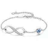 LOUISA SECRET Bracciale Donna Braccialetto Infinito Bracciali Cuore Bracciale Gioielli Regalo Natale Regalo Festa della Mamma Compleanno Per Moglie Amiche Amica