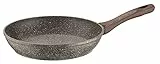 PINTINOX Padella Alluminio Serie Natura, Antiaderente Effetto Pietra, Adatta All'induzione, Diametro 24 cm