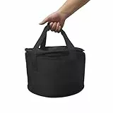 Confezione da 2 contenitori termici per torte isolati. Borsa termica rotonda per casseruole in tessuto di poliestere per il trasporto di cibi caldi o freddi, di grandi dimensioni, 25,5 x 18,8 cm