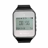 Retekess TD108 Sistema di Chiamata, Ristorante Cercapersone, Cameriere Ricevitore Orologio con Portoghese Inglese, Campane per Hotel, Pizzeria, Clinica