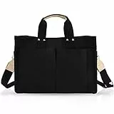 Luckits Tote Bags per Le Donne Borsa Tracolla Mano a Spalla in Tela (Nero)