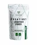 Creatina Monoidrata Micronizzata in polvere 100% - 300G - Insapore - Aumento delle prestazioni fisiche e della forza muscolare - Incluye dosatore - Altamente solubile - FOODELIS®