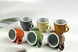 Kasahome Servizi da Caffè Set 6 Tazzine Doppie con manico Tazza Tazzina Caffe Kit Colazione 95 ML Colori assortiti