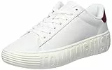 Tommy Hilfiger Tjw New Cupsole Leath LC, Sneaker Donna, Ecru Rosso, 39 EU
