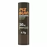 Piz Buin, Stick Solare per Labbra, Moisturising, Protezione Alta 30SPF, Aloe Vera, Filtro Solare UVA/UVB, 4,9g