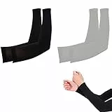 WeddHuis 2 Paia Maniche a Braccio - UV Protezione UPF 50+ Manicotto Braccio di Raffreddamento Tatuaggio di Copertina per Uomo Donna Sport Ciclismo Golf