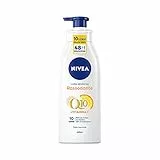 NIVEA Latte corpo Idratante Rassodante Q10 + Vitamina C 400 ml, Crema tonificante che rassoda la pelle secca in 10 giorni, Crema rassodante corpo idratazione per 48h