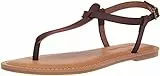 Amazon Essentials Sandalo Infradito Casual con Cinturino alla Caviglia Donna, Marrone, 39 EU