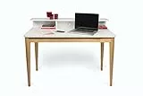 TemaHome Xira Scrivania, Legno, Rovere e Bianco, 120 x 60 x 90 cm