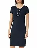 Emporio Armani Women's Ribbed Lycra Short Dress, Blu Marino, M Donna