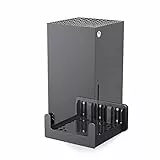 PlusAcc Supporto a parete per Xbox Series X - Staffe per dissipazione rapida del calore, risparmia spazio sulla scrivania e mantieni organizzata la tua area di gioco (dispositivo non incluso).