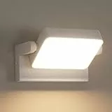 Comely LED Lampade da Parete, 20W 2000LM IP54 Applique da Parete Esterno, Luce Calda 3000K, Lampada a Muro con Pannello LED Orientabileper Giardino, Balcone, Corridoio, Bianco