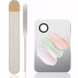 WLLHYF Foundation Spatula Korean Makeup Spatula Stainless Steel MakeUp Mixing Palettes Picasso Spatula Makeup Cosmetic Tool for Eye Shadow Eyelash Nail Art for Women Girls (Style B)