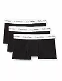 Calvin Klein Boxer Uomo Confezione da 3 Low Rise Trunks Cotone Elasticizzato, Nero (Black), XL