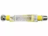 Tubo flessibile gas estensibile INOX 1/2'' 260/480 mm giallo inox norma UNI 11353