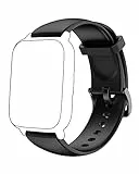 RUIMEN Cinturini di ricambio per Smart Watch, in silicone di ricambio per uomo, donna, 22 mm (nero)