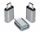 3 Pezzi Adattatore da USB C Maschio a USB 3.0 Femmina con OTG, Thunderbolt 4/3 Tipo C a USB A per MacBook, laptop, Dell XPS, Google Pixel, Samsung Huawei e Altri Dispositivi USB C - Spazio Grigio