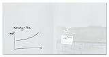 SIGEL GL225 Lavagna magnetica in vetro / lavagna bianca premium, superficie lucida, 200 x 100 cm, montaggio facile, bianco, Artverum
