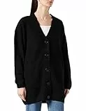 Urban Classics Ladies Chunky Fluffy Knit Cardigan Maglione, Nero, 5X-Large Donna