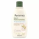 Aveeno Daily Moisturising, Bagno Doccia Rivitalizzante Naturale allo Yogurt ed Avena Probiotica, Delicato, Profumo di Albicocca e Miele, 300 ml
