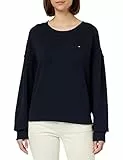 Tommy Hilfiger Felpa Donna 1985 Terry senza Cappuccio, Blu (Desert Sky), M
