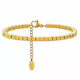 Gamtic Bracciale Donna Acciaio Inox Dorato Bracciali Regalo Anallergico Acciaio Inossidabile per Compleanno Matrimonio Natale Anniversario per Madre Fidanzata Moglie Amicizia