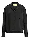 JACK & JONES Jxeva LS Comfort-Maglietta in Raso Noos Camicia da Donna, Nero, S