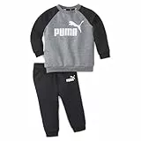 PUMA Minicats Ess Pantaloni Jogger Raglan FL, Tuta da Jogging Unisex-Bambini e Ragazzi, Black, 74