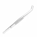 Rpanle Pinzette in Acciaio Inossidabile, Pinzetta Curva in acciaio inox, Lunghezza 15.5 cm, per Artigianato, ecc