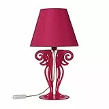 Arti & Mestieri Abat-jour multicolor Circeo Pop - Lampada da tavolo piccolo di Design 100% Made in Italy - in Ferro, 24 x 40 cm (Fucsia e paralume fucsia)