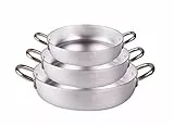 IRPot- SET 3 PZ PENTOLA TEGAME IN ALLUMINIO PROFESSIONALE AGNELLI 26+30+34 CM