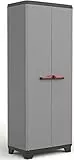 Keter Armadio Alto Stilo, 3 Ripiani Regolabili, Grigio Scuro, 68x39x173 H Cm