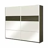 Composad | Armadio della Linea MOMENTI, Armadio a 2 Ante Scorrevoli, Camera da Letto, (LxAxP) 240x220x63 cm, Colore Rovere Sonoma e Bianco Laccato, Made in Italy