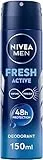 NIVEA MEN Fresh Active Deodorante Uomo Spray in Confezione da 6 x 150 ml, Deodorante Uomo con Estratti Oceanici, Deodorante Antitraspirante per 48 ore di Fresca Profumazione