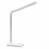 oxylops Lampada da Scrivania LED Protezione Degli Occhi, lampada Touch Control Pieghevole per cameretta,ufficio, con porta di ricarica USB, 10 livelli di luminosità 5 modalità di illuminazione