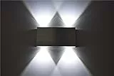 Lightess Lampada Inderna a Risparmio Applique LED da Parete Moderna di Alluminio 4 LED per Camera da Letto, Soggiorno, Bagno, Bianco Freddo