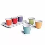 Excelsa Coffee Color Servizio Tazzine da caffè, Porcellana, Multicolore, 50 milliliters