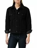 Levi's Ex-Bf Sherpa Trucker, Giacca In Jeans Donna, Nero (Forever Black 0015), Small