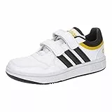 adidas Hoops Lifestyle Basketball Hook-And-Loop, Sneakers, Bianco Ftwr White Core Black Bold Gold, 43 EU