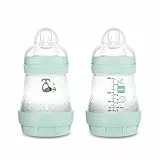MAM Biberon Easy Start Anticolica, in Set da 2, con Tettarella in Silicone SkinSoftTM, 0+ Mesi, 160 ml, Azzurro