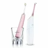 Philips Sonicare HX8391/02 Spazzolino Elettrico DiamondClean con Tecnologia Sonica + Sistema di Pulizia Interdentale AirFloss Ultra, Rosa